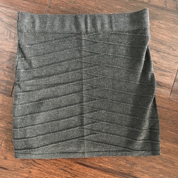 WOMEN'S GRAY STRETCHY COTTON SKIRT Size Large - Picture 1 of 6